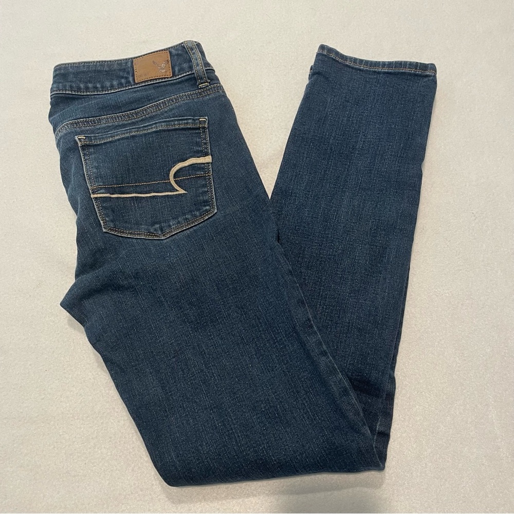 American Eagle jeans, skinny super stretch, blue, 4 regular